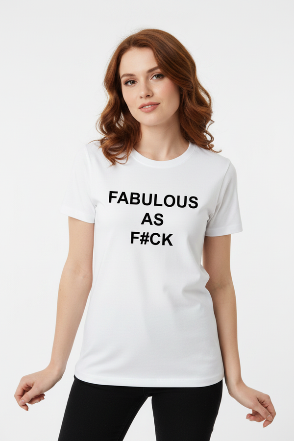 Sassy girl wearing Fabulous As F#ck tee